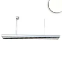 Lampe suspendue Raster Up+Down haut bas, pour VDU IP40, noir mat, gris argent gradable