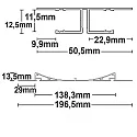 ISOLED Profilé pour construction à sec DOUBLE CURVE, argent