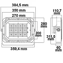 ISOLED Projecteur rotatif, dimmable IP66, noir  gradable