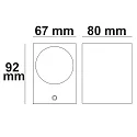 ISOLED Luminaire mural Bas, angulaire GU10 IP54, noir  