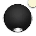 Luminaire mural haut bas IP54, noir  