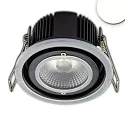 Lumière encastrée dimmable IP65, dégager, noir , Gris argent gradable 10W 875lm 4000K 60° 60° CRI >95