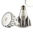 LED reflector lamp PAR30, Ø 9.5cm, E27, 32W 4000K 3000lm 14013cd 30°, Alu / silver