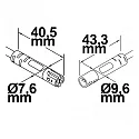 ISOLED extension cable, black