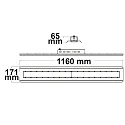 ISOLED LED hall lighting spot Linear SK 240W, IP65, length 116cm, 4000K 31000lm, 1-10V dimmable, white, 120° beam angle, 9868cd