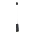 Pendant luminaire 130, round, GU10, excl. lamps, aluminium, black