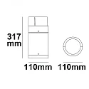 ISOLED Borne d'éclairage Pollerleuchte-6 IP54, noir mat 