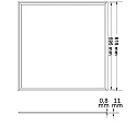 ISOLED Panneau à LED Frame 620, gradable 40W 3600lm 3000K CRI >83