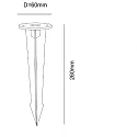 ISOLED Earth spike for pathlight POLLER-1, length 26cm / Ø 6cm