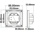 ISOLED Sys-Pro RGB+W recessed touchremot + DMX output, 4 zones, 230V, black