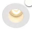 Recessed LED luminaire MiniAMP, set back, IP42, Ø 2.2cm, 24V DC, dimmable, 1W 4000K 60lm 60°, white