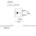 LED CRI940 MiniAMP Flex strip, 12V, 6W, 4000K, both sided 30cm cable with male plug, 500cm