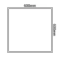 Accessory for LED panel - surface mounting frame, aluminium, white RAL 9016