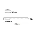 ISOLED LED CRI919 / 940 MiniAMP Flex strip, 24V, 10W, dynamic white, both sided cable with male plug, 500cm