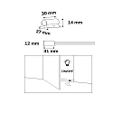 ISOLED Capteur MiniAMP, chrome, blanche