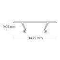 ISOLED Accessory for profile CORNER12 BORDERLESS - cover, 200cm, COVER46, white/clear, 85% translucency
