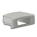Accessory for profile PURE14 S - endcap (1 pc.), EC76, silver, with cable opening