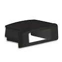 Accessory for profile PURE14 S - endcap (1 pc.), EC76B, black, with cable opening