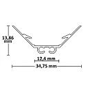 ISOLED Profil de montage CORNER12 BORDERLESS, aluminium