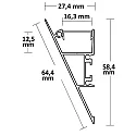 ISOLED Profil de montage HIDE TRIANGLE indirect, aluminium