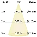ISOLED recessed luminaire Slim68 IP40, dimmable 9W 960lm 4000K 45° 45° CRI 92