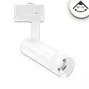 3-phase spot FOCUS ADJUST 8W swivelling, rotatable, switchable, focusable IP20, white 