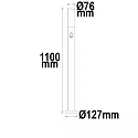 ISOLED bollard lamp 1100 cylindrical, with sensor, switchable E27 IP44, anthracite 