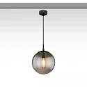 Luminaire à suspension INFINITY SMOKY GLASS 25 à 1 flamme, rond E27 IP20, noir  gradable