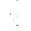 ISOLED Luminaire à suspension INFINITY SMOKY GLASS 25 à 1 flamme, rond E27 IP20, noir  gradable