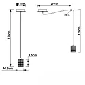 ISOLED Luminaire à suspension INFINITY SINGLE ROUND à 1 flamme, rond, sans abat-jour E27 IP20, noir  gradable