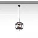 Luminaire à suspension INFINITY SMOKY GLASS 30 à 1 flamme E27 IP20, noir  gradable