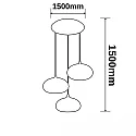 ISOLED Luminaire à suspension 3 flammes, ovale E27 IP20, gradable
