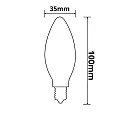 ISOLED Ampoule à filament forme bougie VINTAGE LINE C35 CANDLEBULB commutable C35 E14 3,5W 100lm 2200K 360° CRI 85 