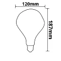 ISOLED Globe de filament d'ampoule VINTAGE LINE ROUNDBULB A125 UNREGULAR commutable G125 E27 4W 120lm 2200K 360° CRI 85 