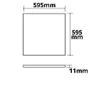 ISOLED LED panel PANEL FRAME 600 for VDU workstation, dimmable 40W 3600lm 3000K 120° 120° CRI 80-89