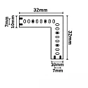ISOLED Connecteur d'angle MINI AMP FLEX CRI919/940 24V Tunable White, avec éclairage, blanche