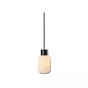 Luminaire à suspension INFINITY WHITE GLASS SMALL rainuré, avec câble ouvert, 2 pôles E27 IP20, noir gradable
