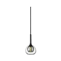 Luminaire à suspension INFINITY CLEAR/BLACK GLASS avec câble ouvert, 2 pôles E14 IP20, noir gradable