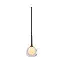 Luminaire à suspension INFINITY CLEAR/WHITE GLASS avec câble ouvert, 2 pôles E14 IP20, noir gradable