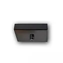 Canopée INFINITY SQUARE BLACK 1 1 voie, carré, sans douille, noir