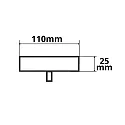 ISOLED Canopée INFINITY SQUARE BLACK 1 1 voie, carré, sans douille, noir