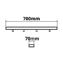 ISOLED Canopée INFINITY LONG BLACK 2 2 voies, langue, sans douille, noir
