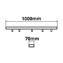 ISOLED Canopée INFINITY LONG BLACK 4 4 fois, langue, sans douille, noir