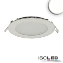 downlight flat, round, glare-reduced IP42, white dimmable