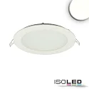 downlight flat, round, glare-reduced IP42, white dimmable