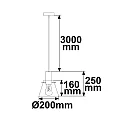Luminaire à suspension INFINITY CONCAVE GLASS conique E27 IP20, couleurs fumée, noir gradable