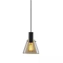 Luminaire à suspension INFINITY CONCAVE GLASS conique E27 IP20, ambre, noir gradable