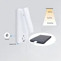 ISOLED reading lamp LED USB A+C 3-STEP with switch, adjustable, with USB charging function IP42, white dimmable