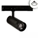 Projecteur triphasé focalisable IP20, noir  gradable