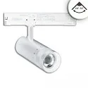 Projecteur triphasé focalisable IP20, blanche gradable